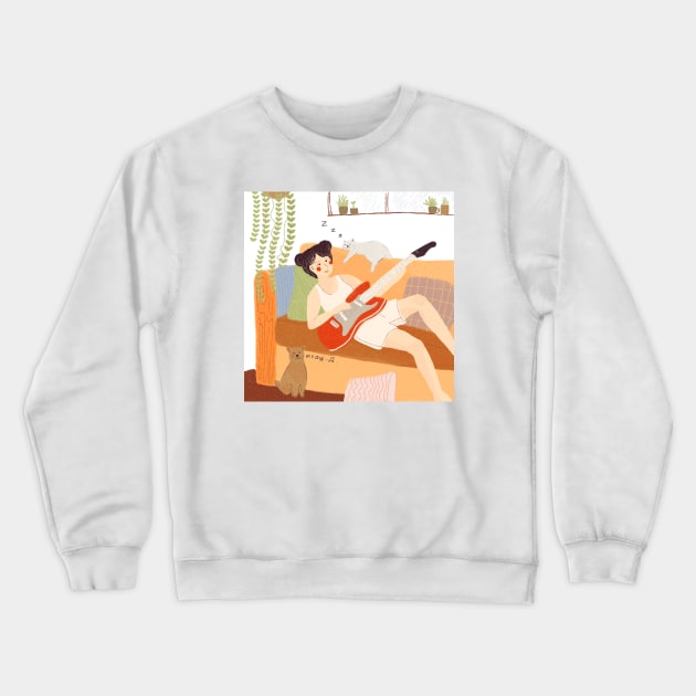 Slow Afternoons Crewneck Sweatshirt by aaalou